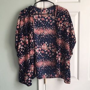 Blue Floral Kimono